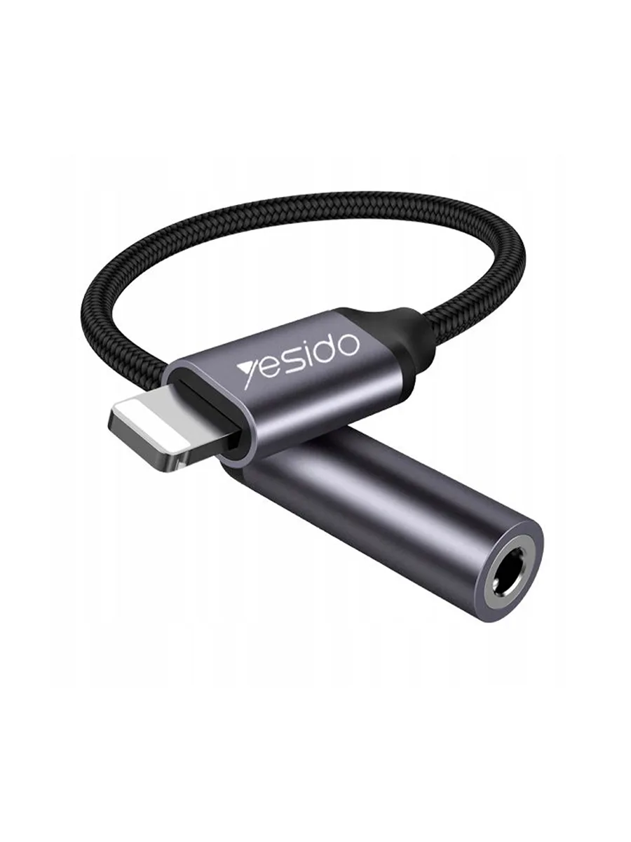 Аудиоадаптер Lightning-Mini-Jack Yesido YAU 21 фиолетовый