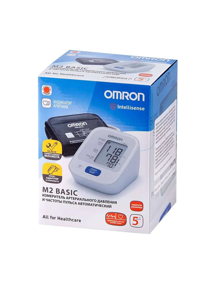 Автоматический тонометр на плечо 22-32 см Omron  M2 Basic (HEM 7121)
