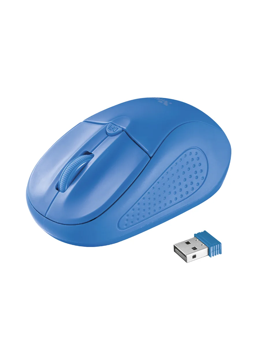 Беспроводная мышь 1600 dpi 4 клавиши Trust Primo синий