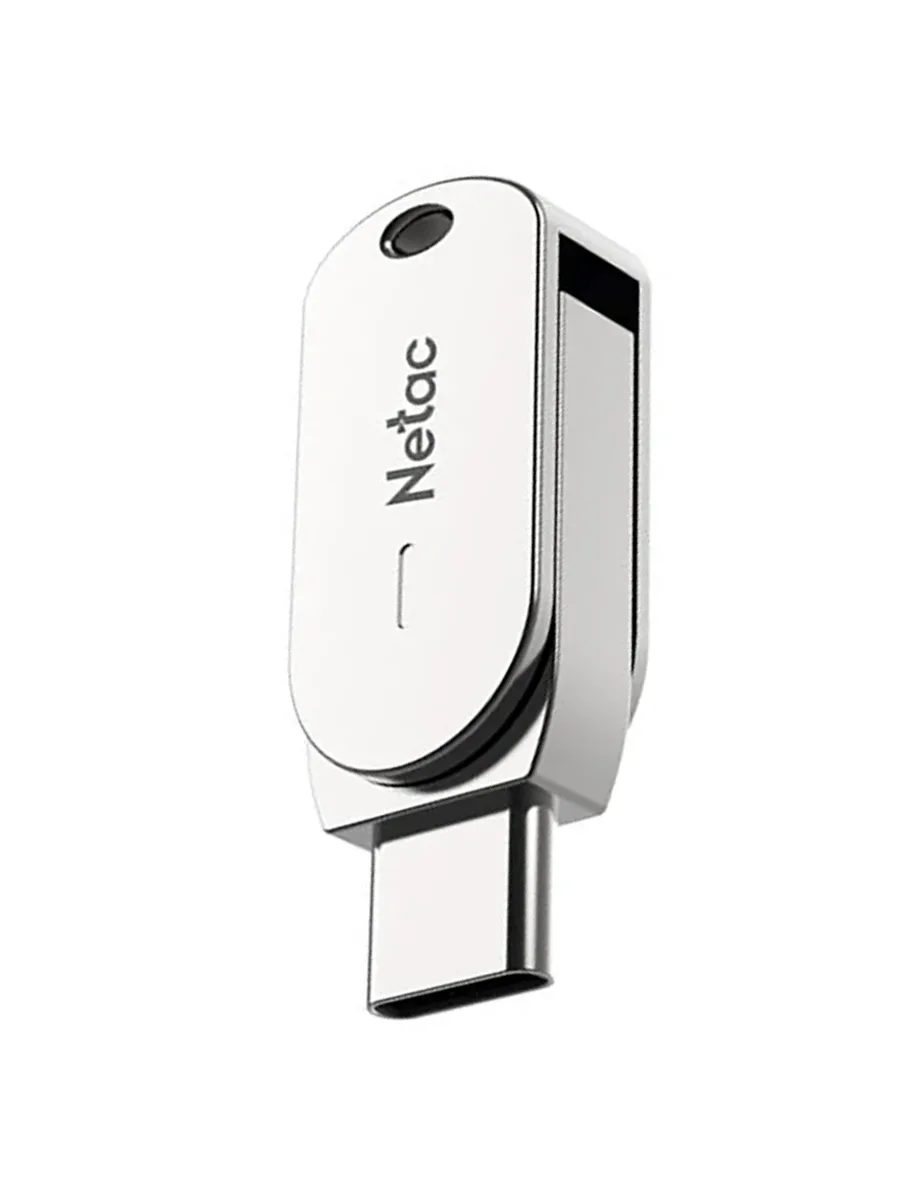 USB флешка 64Гб Netac U785C серебристый