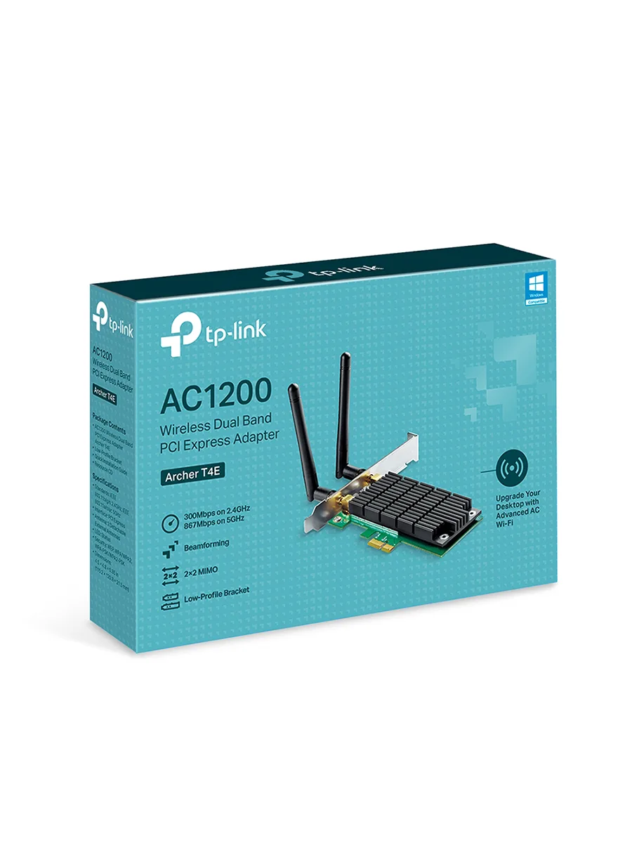 Wi-Fi адаптер 2.4/5 ГГц TP-Link Archer T4E AC1200 двухдиапазонный