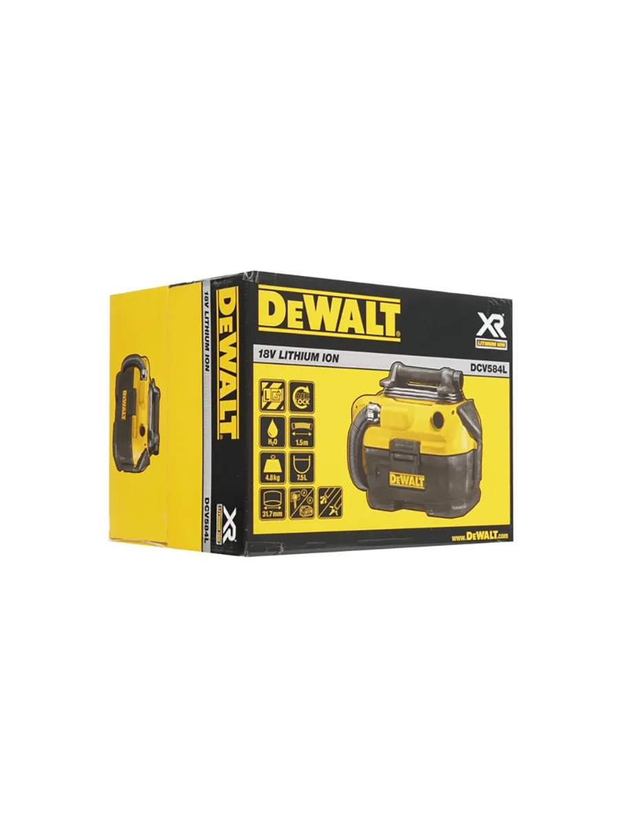 Аккумуляторно-сетевой промышленный пылесос DeWalt DCV584L-QW