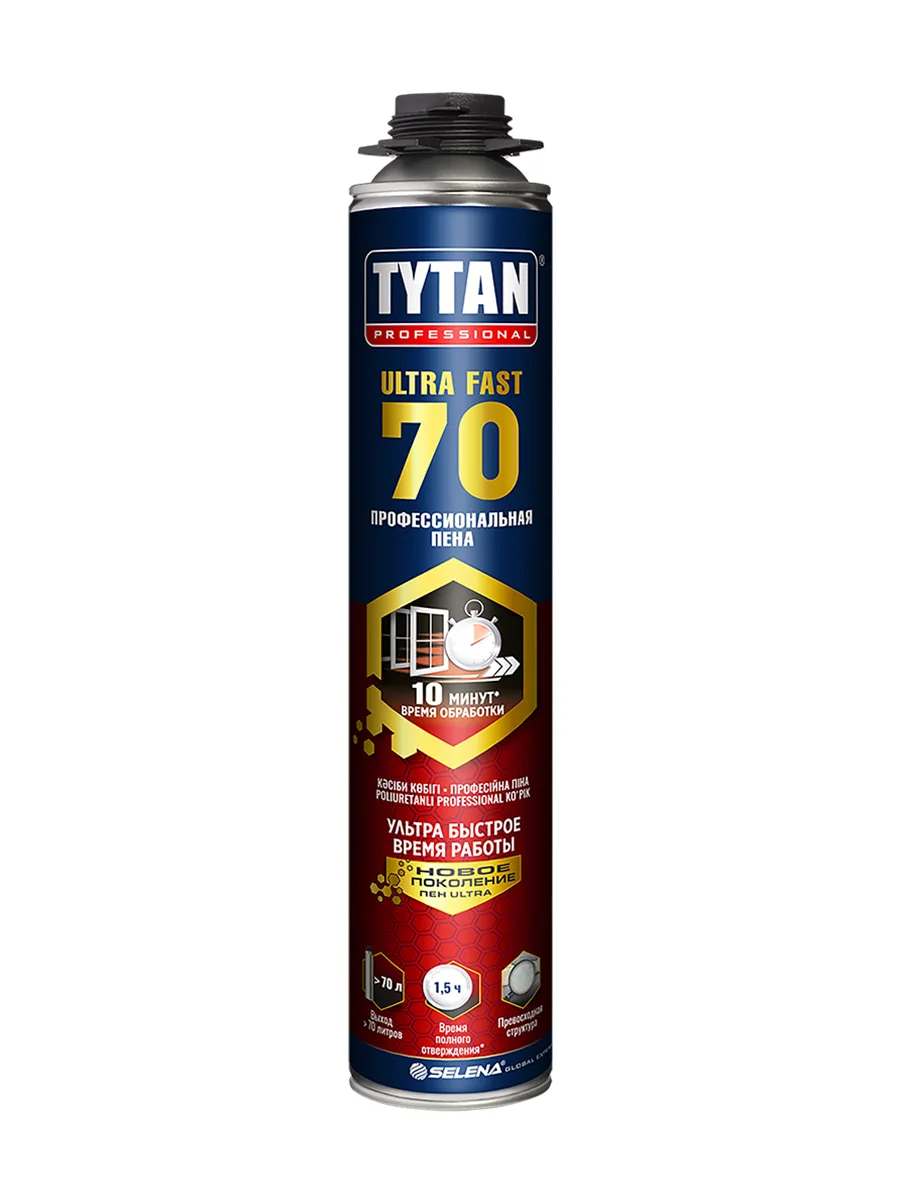 Профессиональная пена пистолетная Tytan ULTRA FAST 70 870 мл