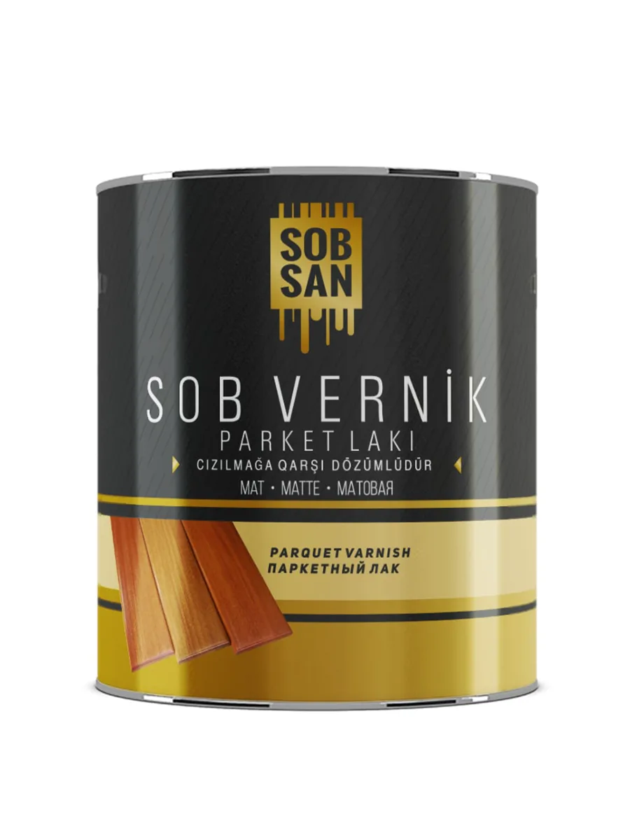 Паркетный лак 2.3 кг Sobsan Sobvernik Parket Laki - MАТОВЫЙ