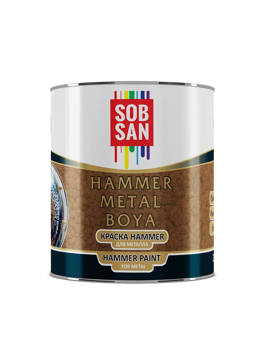 Краска для металла Sobsan 2.7 кг Hammer Metal Boya по каталогу (Z030202)