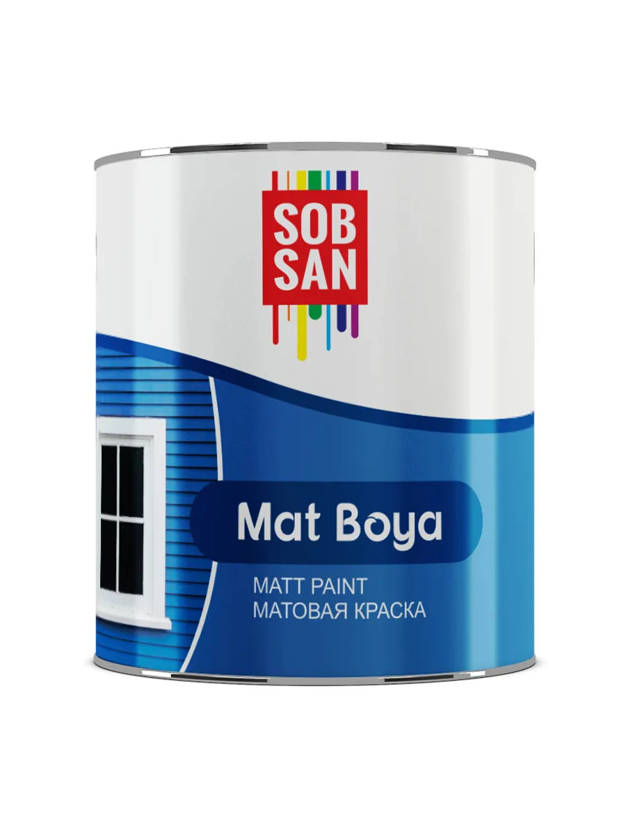 Матовая эмаль 4 кг Sobsan Mat Boya Matt Paint белый