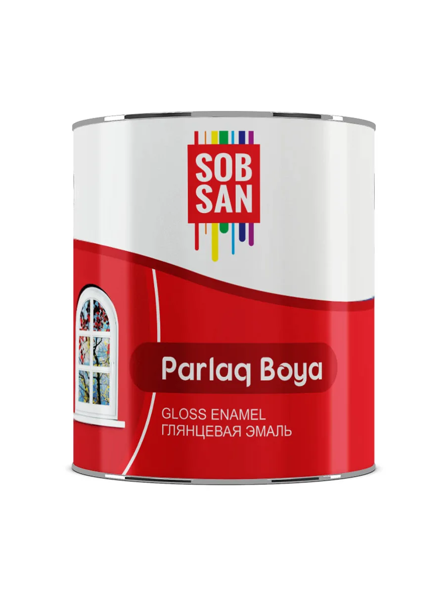 Глянцевая эмаль 2.5 кг Sobsan Parlaq Boya Gloss Enamel белый