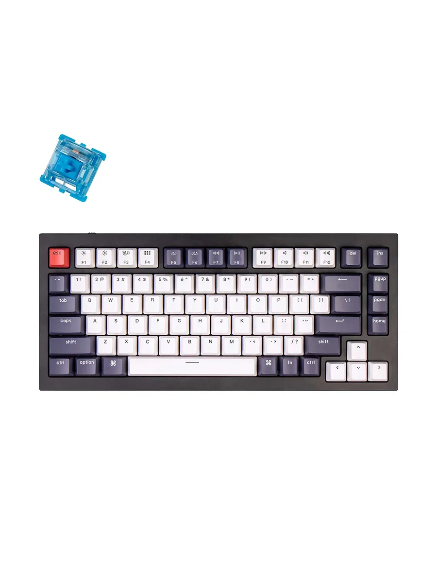 Игровая клавиатура Keychron Q1M2 Gateron Blue RGB черный карбон