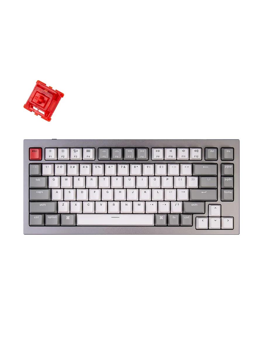 Игровая клавиатура Keychron Q1N1 Gateron Brown RGB серебристо-серый