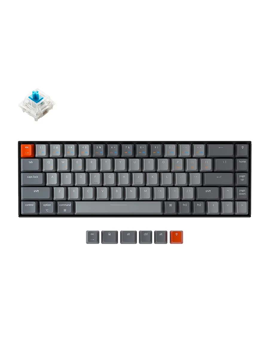 Игровая клавиатура Keychron K6V2 Optical Blue RGB черный