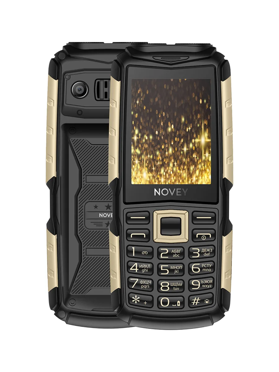 Сотовый телефон 2.4″ 32Мб Novey T400 черный с золотым