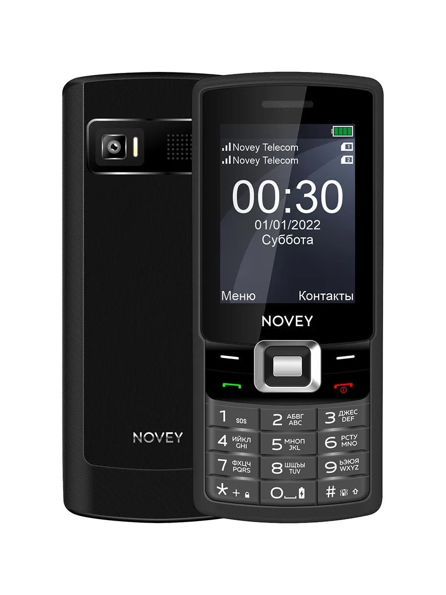 Сотовый телефон 2.4″ 32Мб Novey P30 черный
