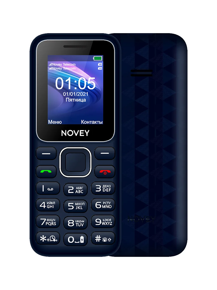 Сотовый телефон 1.77″ 32Мб Novey 105C синий